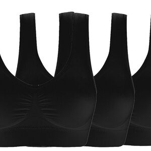 Black Seamless Sports Bras